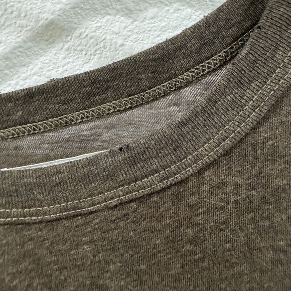 The Great. The Ruffle T Shirt Peplum Grey Short Sleeve Crewneck Shirt Size 0 - Picture 7 of 15